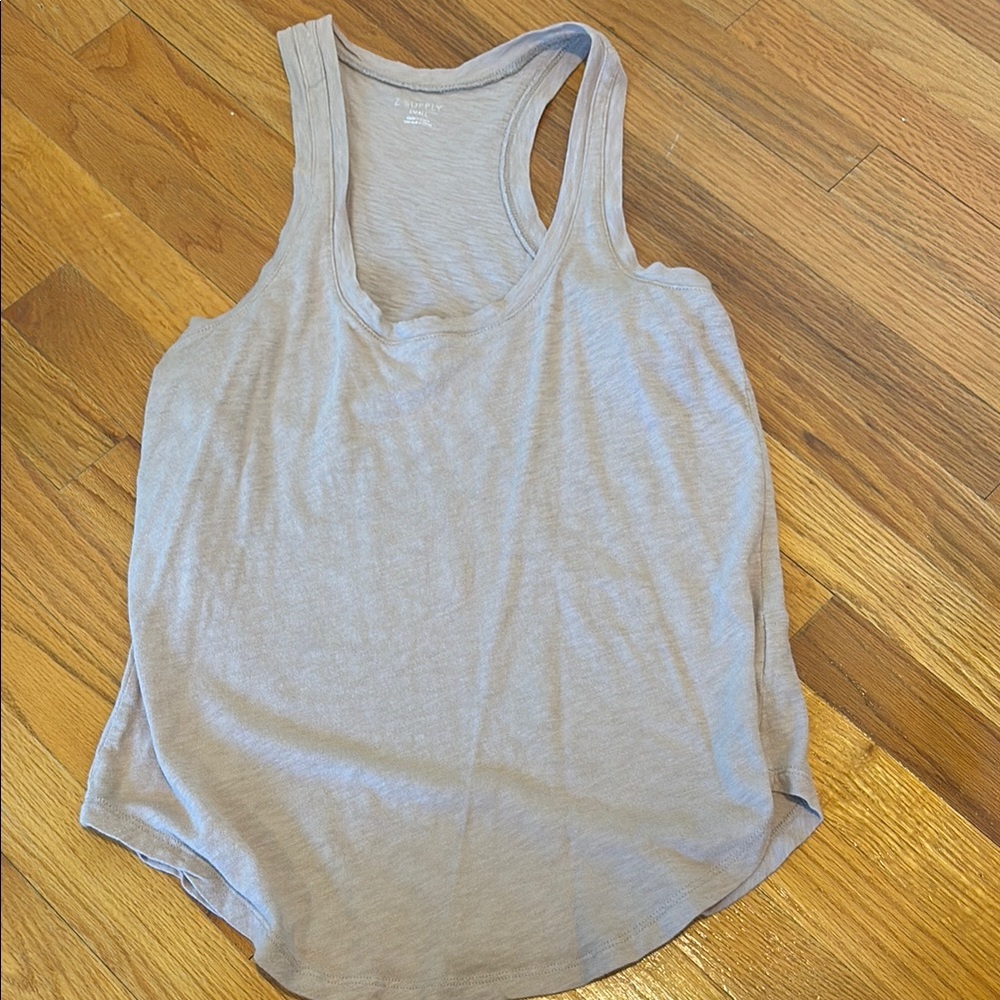 Z Supply Gray Relaxed Sleeveless Tank Top